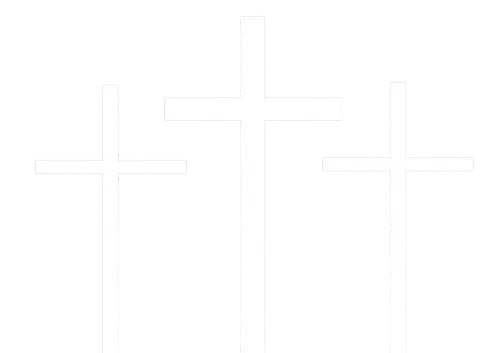 header image on the right showing three crosses